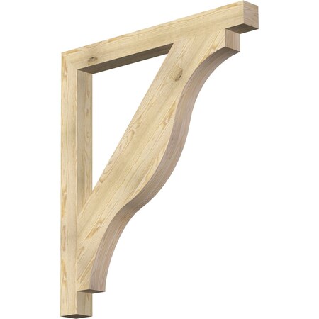 Ekena Millwork Funston Block Rough Sawn Bracket, Douglas Fir, 4"W x 42"D x 48"H BKT04X42X48FST05RDF